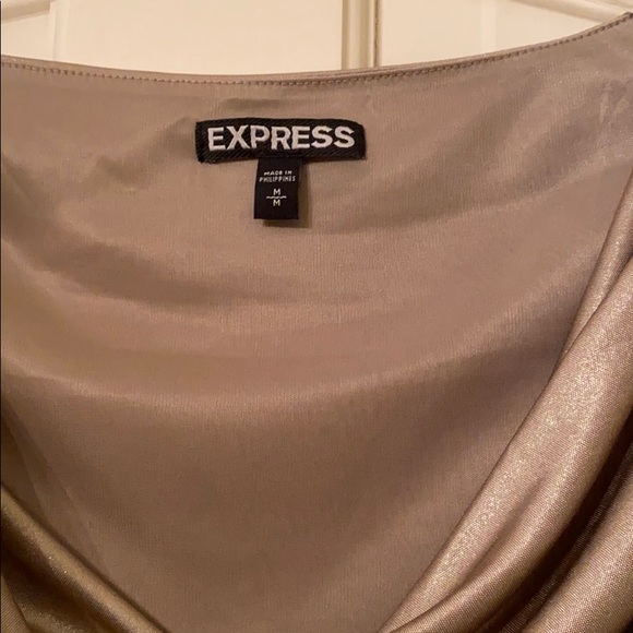Express Gold Ruched dress - Picture 5 of 6